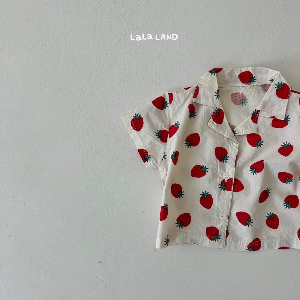 Lalaland 嬰兒草莓襯衫-細節圖2