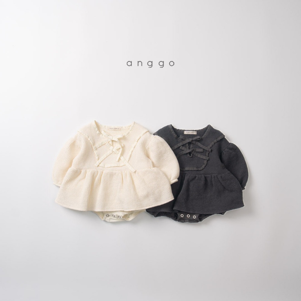 ANGGO 華夫格蝴蝶結包屁裙-細節圖4