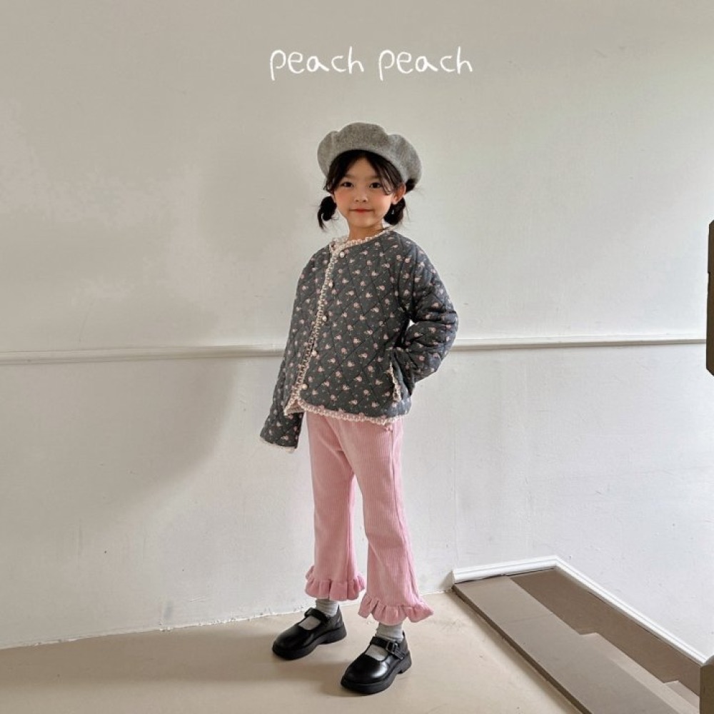 Peach 碎花拼接蕾絲外套-細節圖5