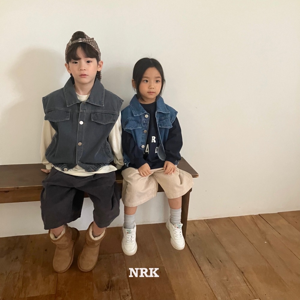 NRK 帥氣下鬆緊牛仔背心-細節圖4