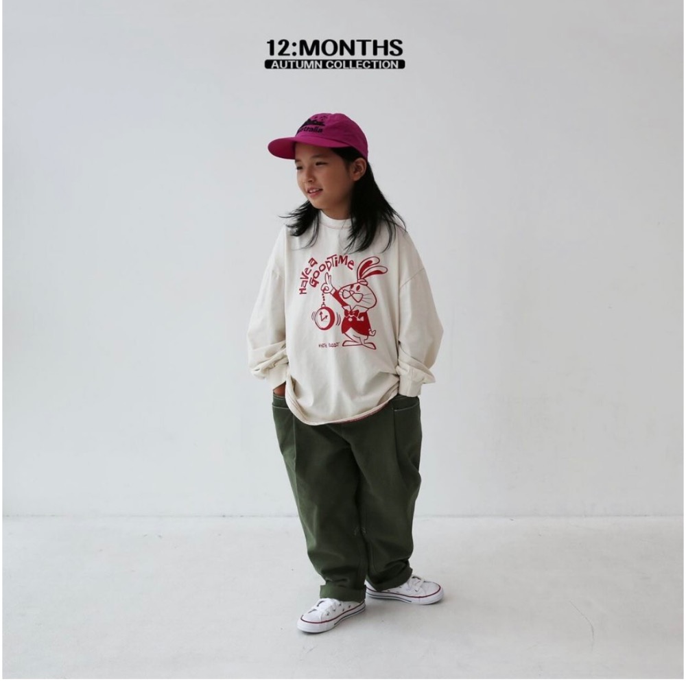 12months 計時兔子圖案親子上衣-細節圖2