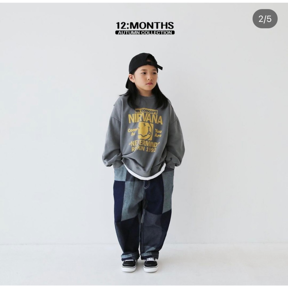 12months 微笑圖案印花親子上衣-細節圖3