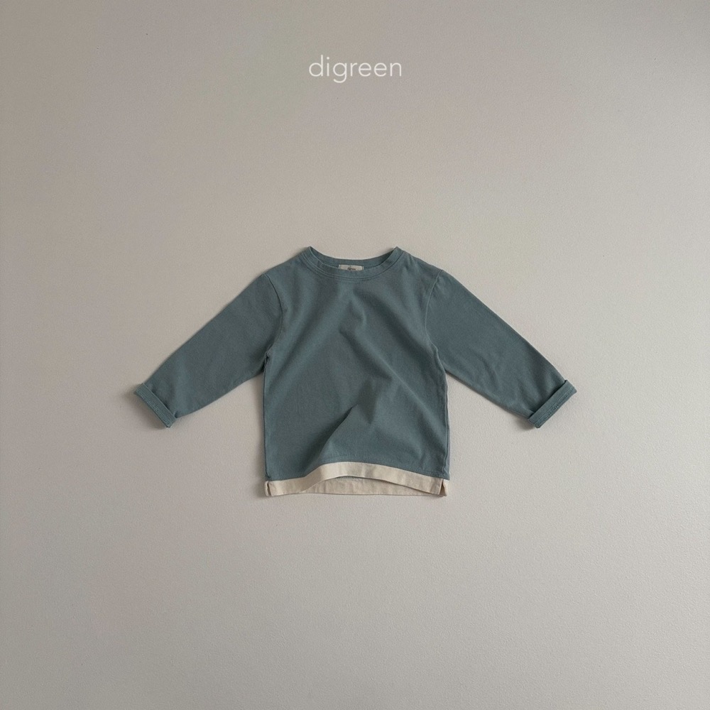 Digreen 下擺撞色開衩上衣-細節圖6