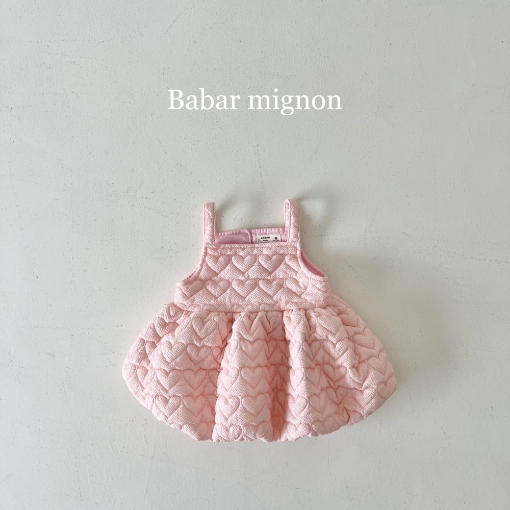 BaBar Mignon 愛心壓紋吊帶蓬蓬裙-細節圖9