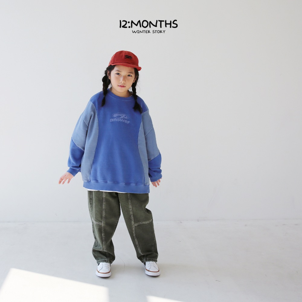 12months 親子撞色拼接上衣-細節圖4