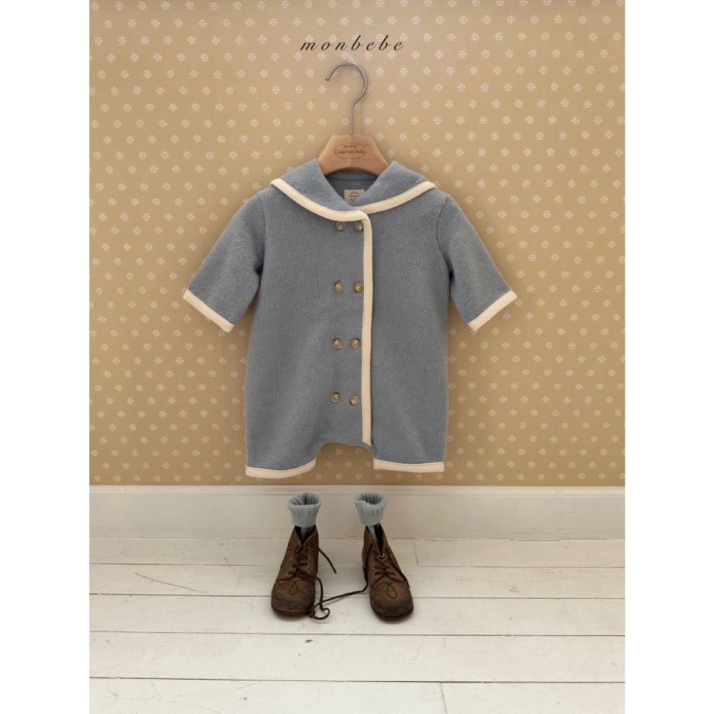 MOMBEBE 秋季針織雙鈕扣連身服-細節圖2