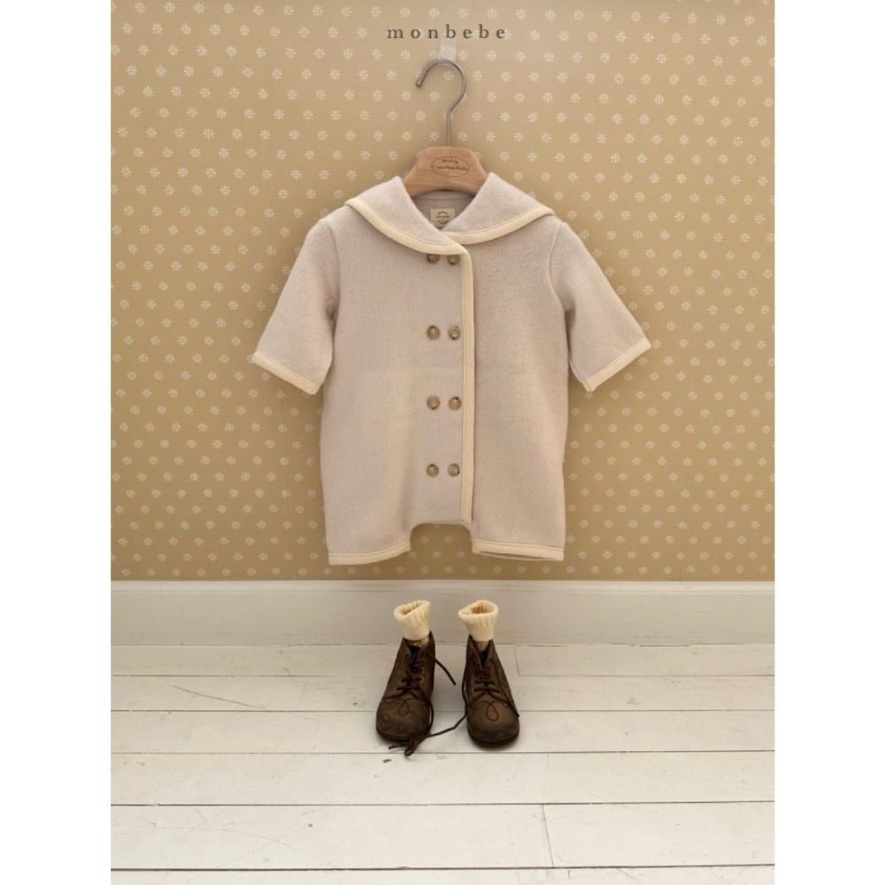 MOMBEBE 秋季針織雙鈕扣連身服-細節圖5