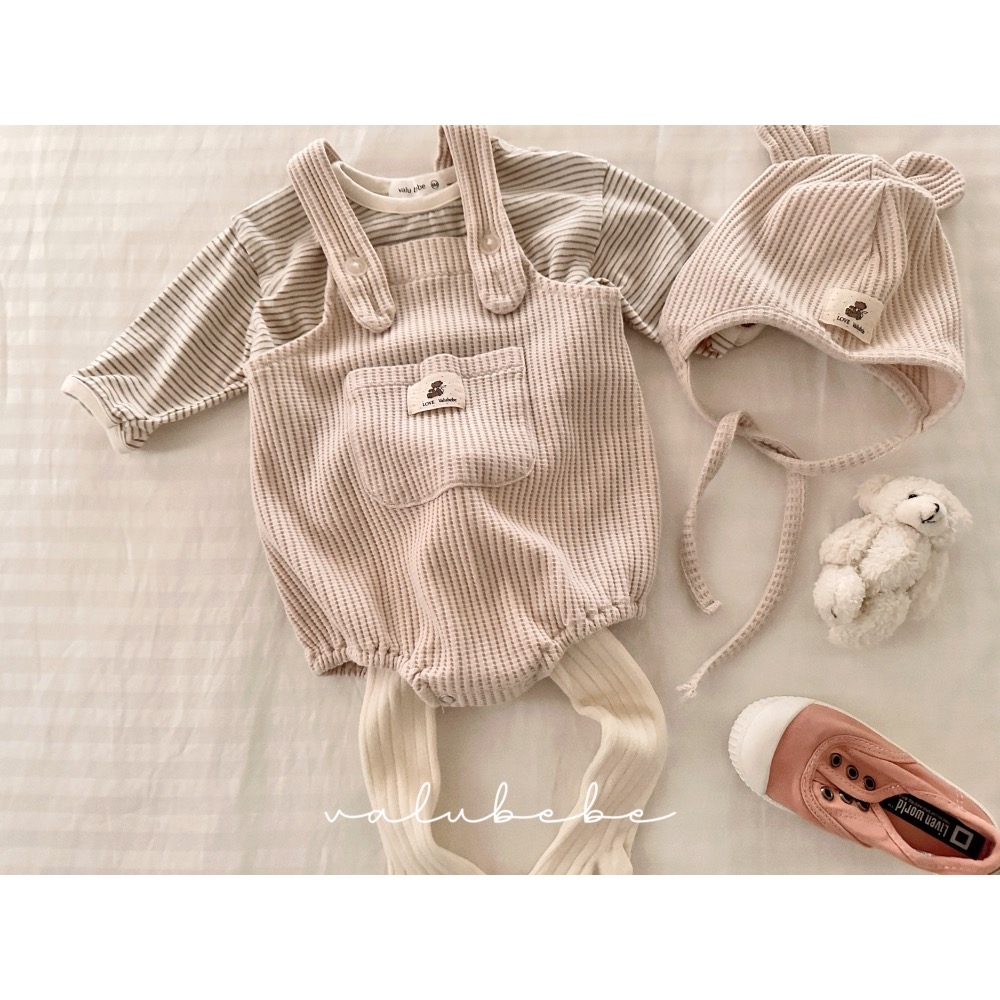 Valu bebe 春季可愛口袋吊帶包屁褲-細節圖6