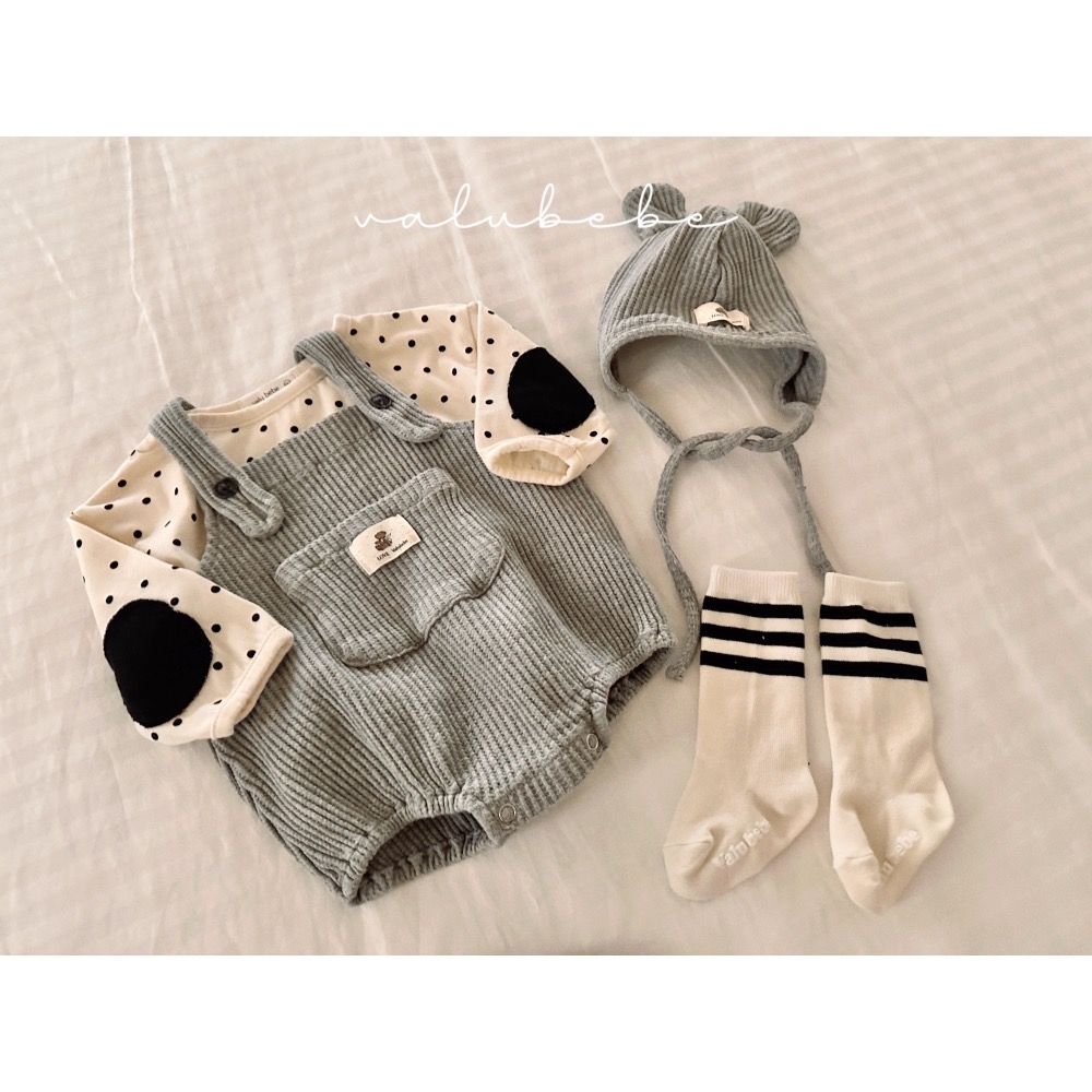 Valu bebe 春季可愛口袋吊帶包屁褲-細節圖8