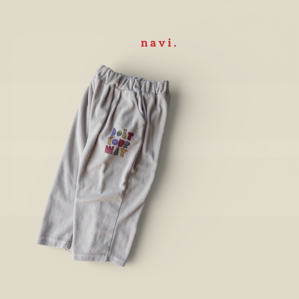 NAVI春季彩色字母長褲-細節圖3