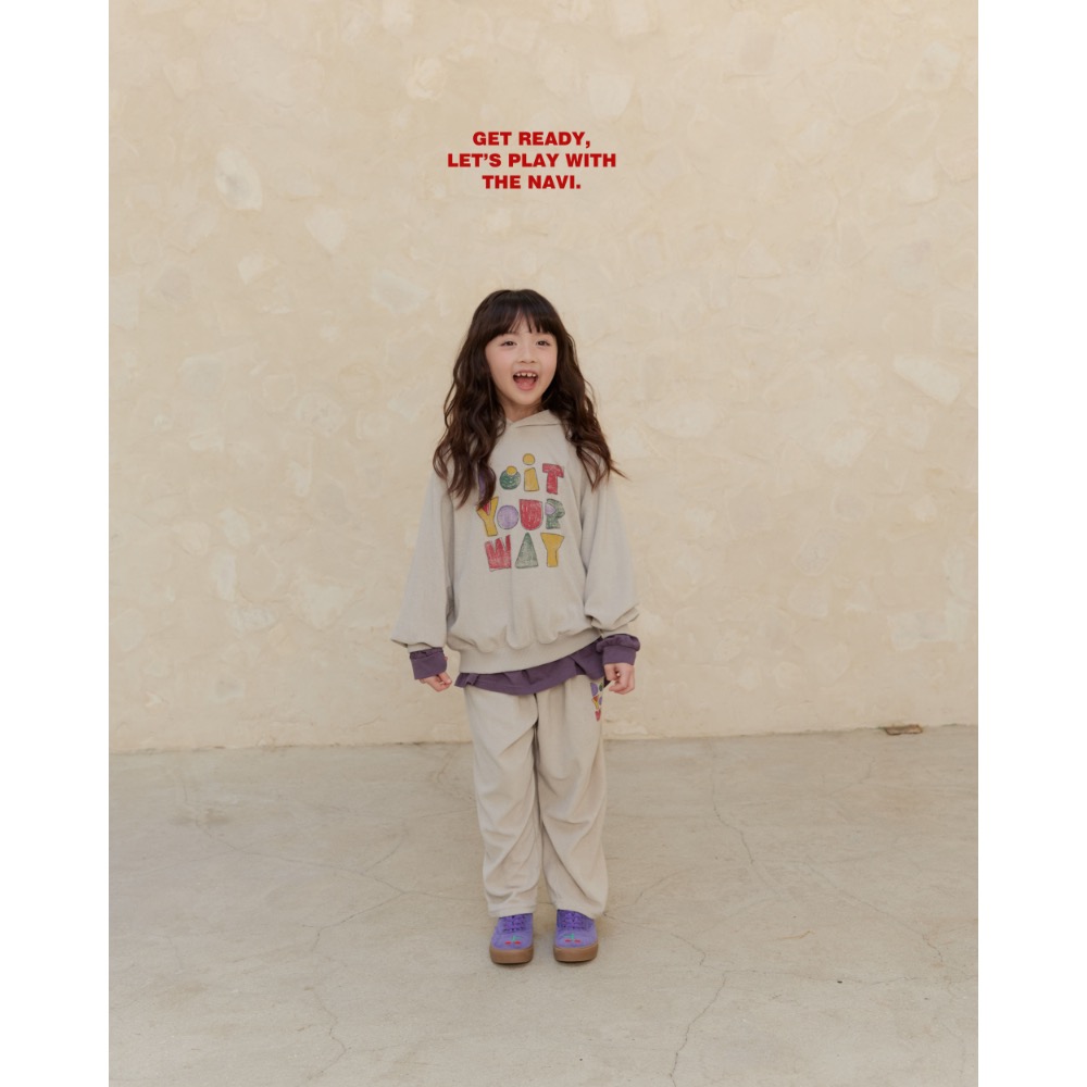 NAVI春季彩色字母連帽T-細節圖3