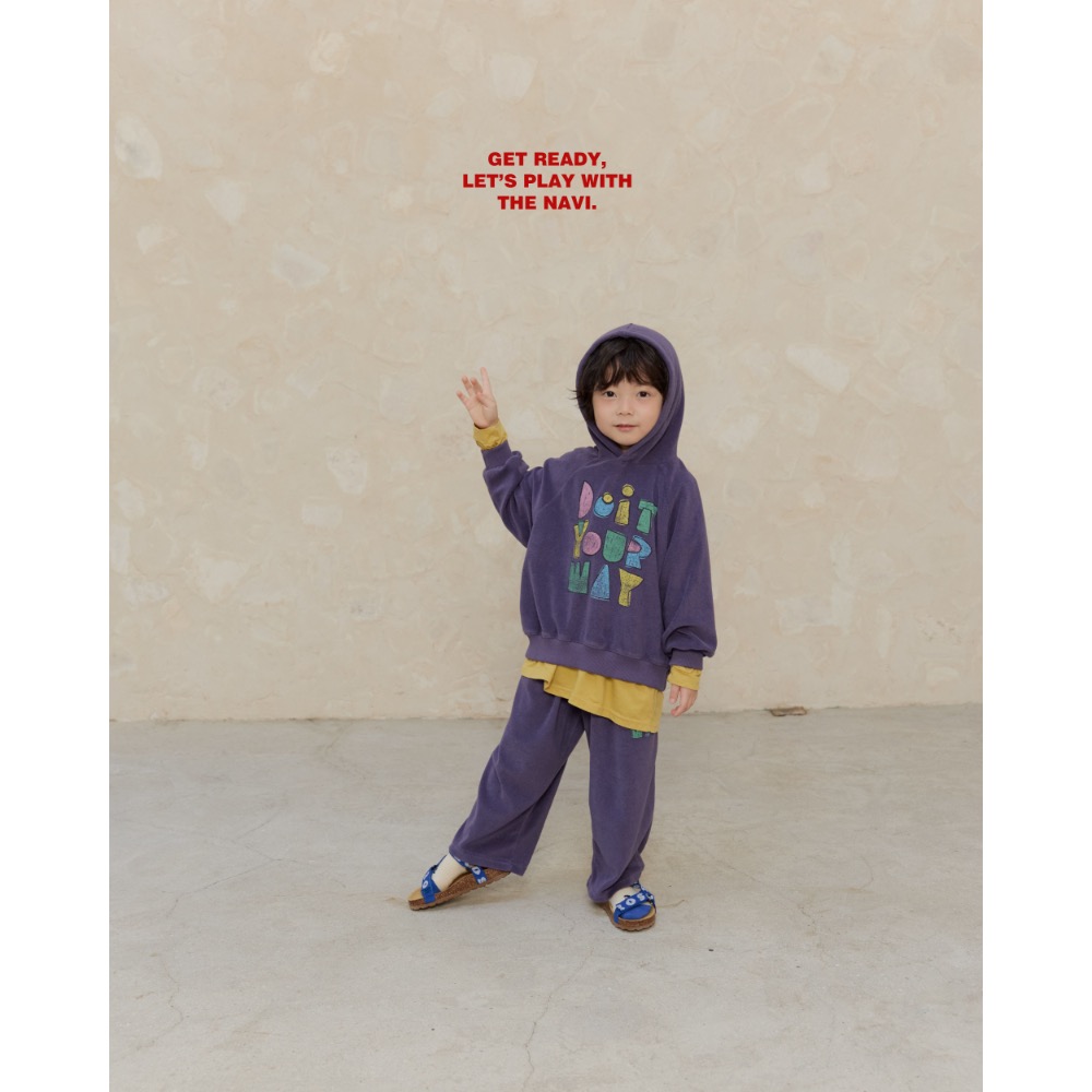 NAVI春季彩色字母連帽T-細節圖5