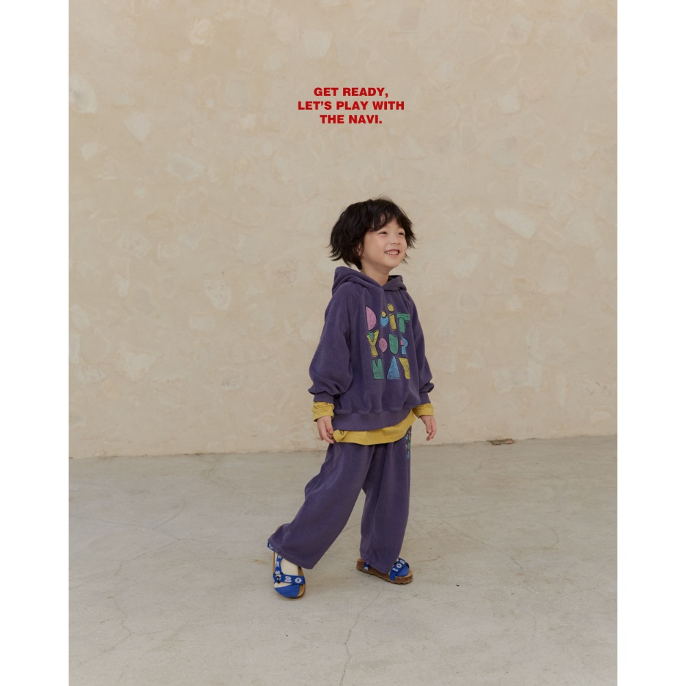 NAVI春季彩色字母連帽T-細節圖6