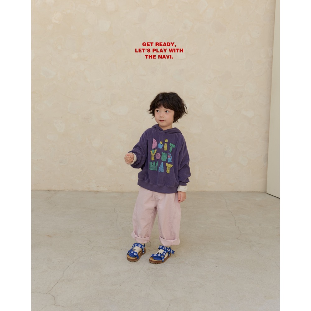 NAVI春季彩色字母連帽T-細節圖7