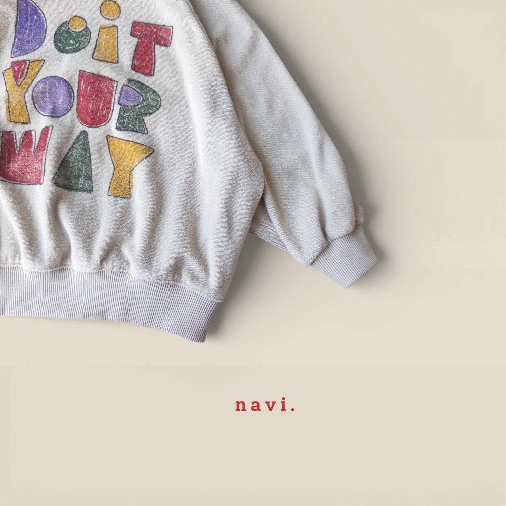 NAVI春季彩色字母連帽T-細節圖8