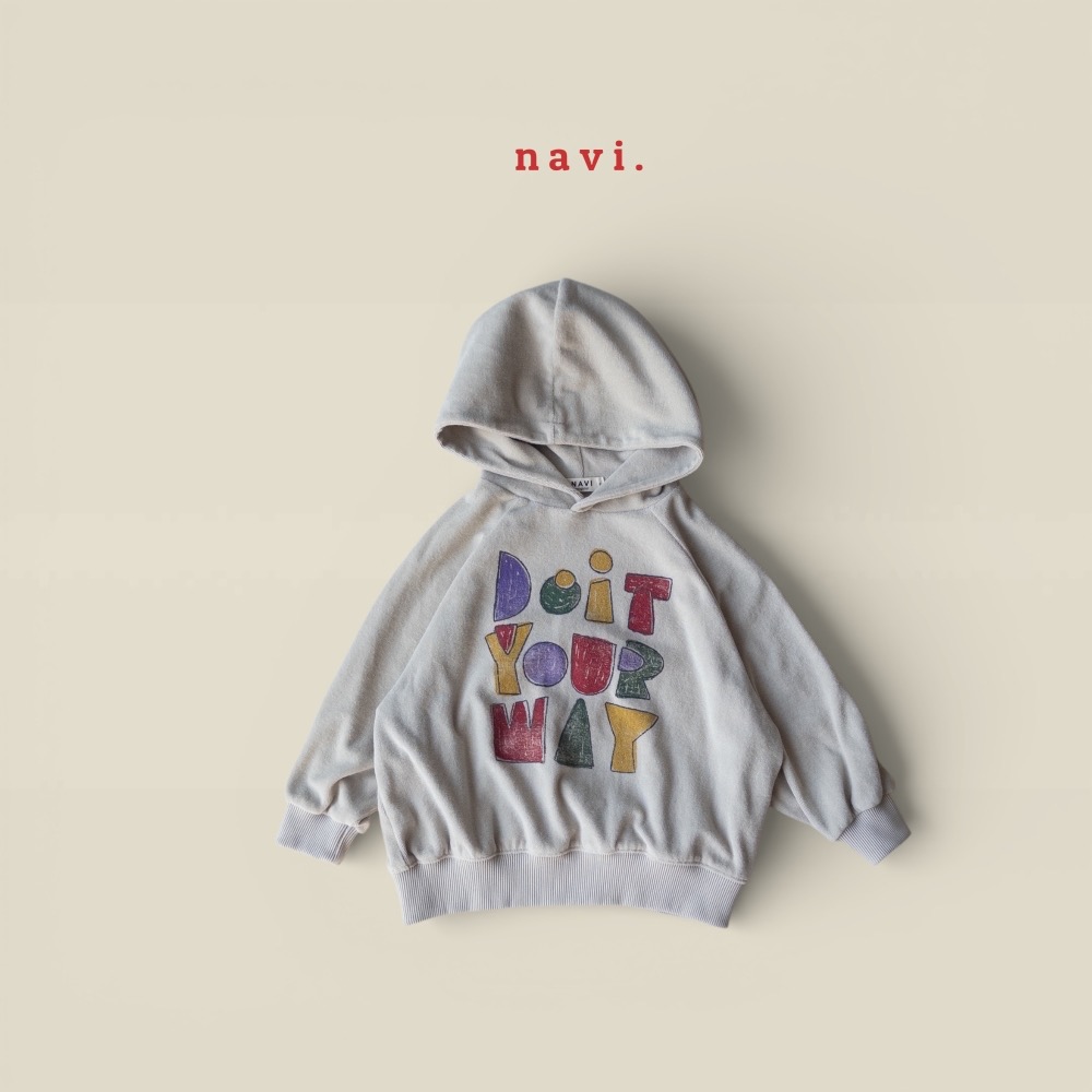 NAVI春季彩色字母連帽T-細節圖9