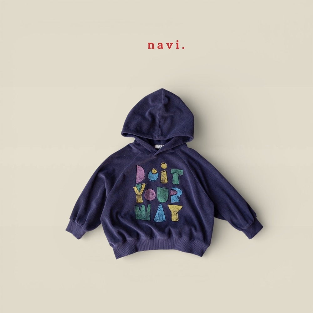 NAVI春季彩色字母連帽T-細節圖10