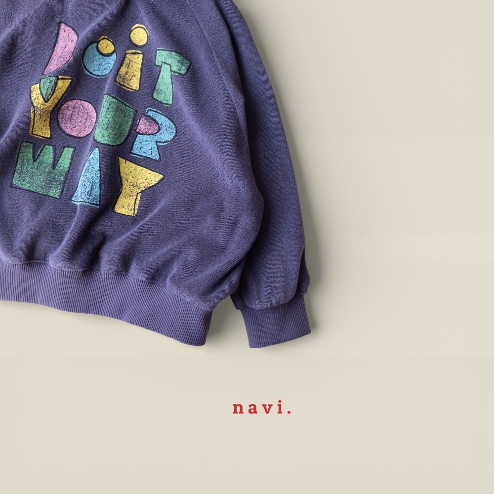 NAVI春季彩色字母連帽T-細節圖11