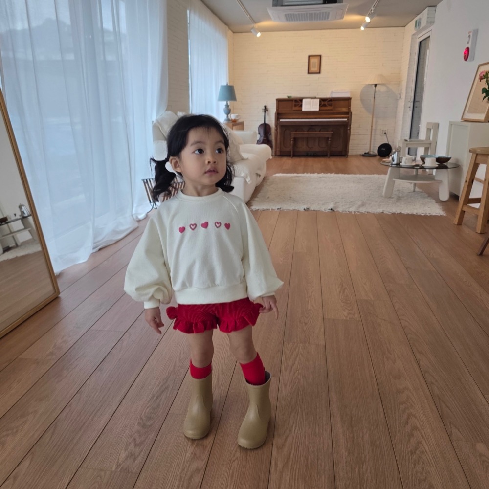 Color 春季愛心澎袖上衣-細節圖2