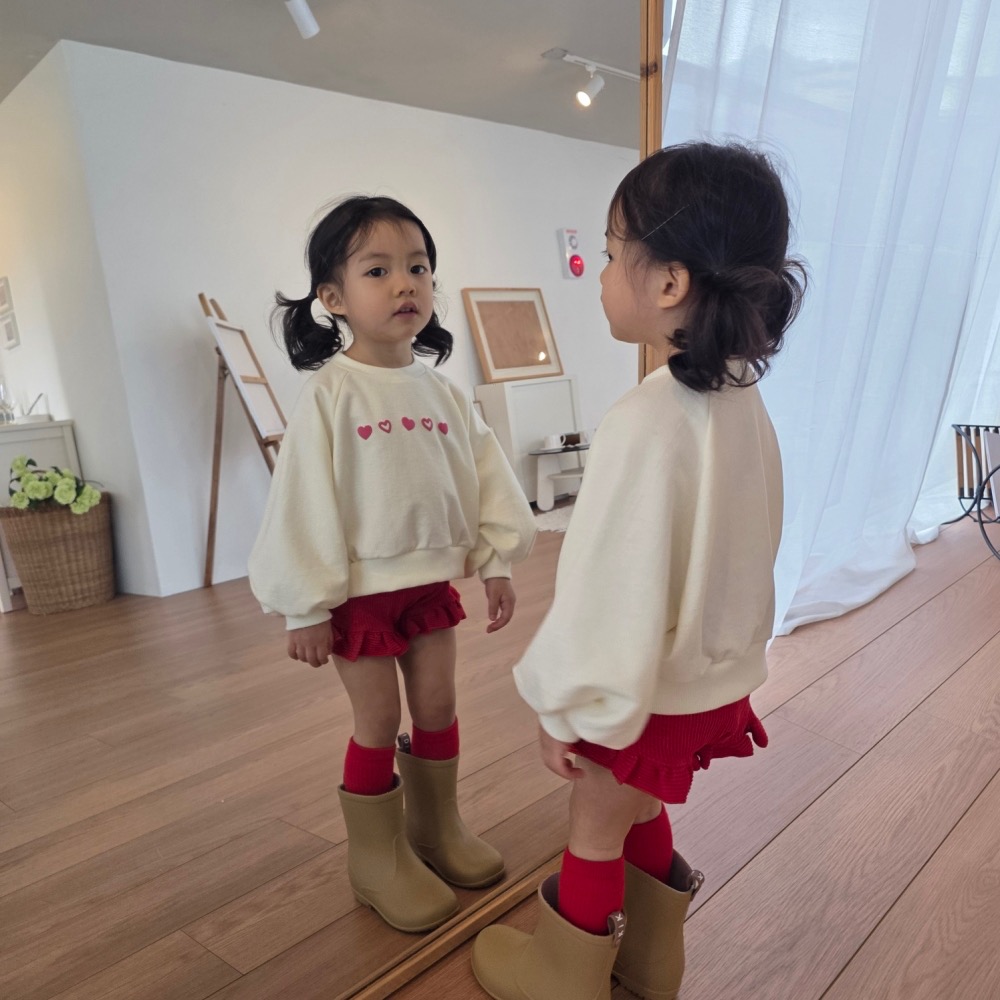 Color 春季愛心澎袖上衣-細節圖5