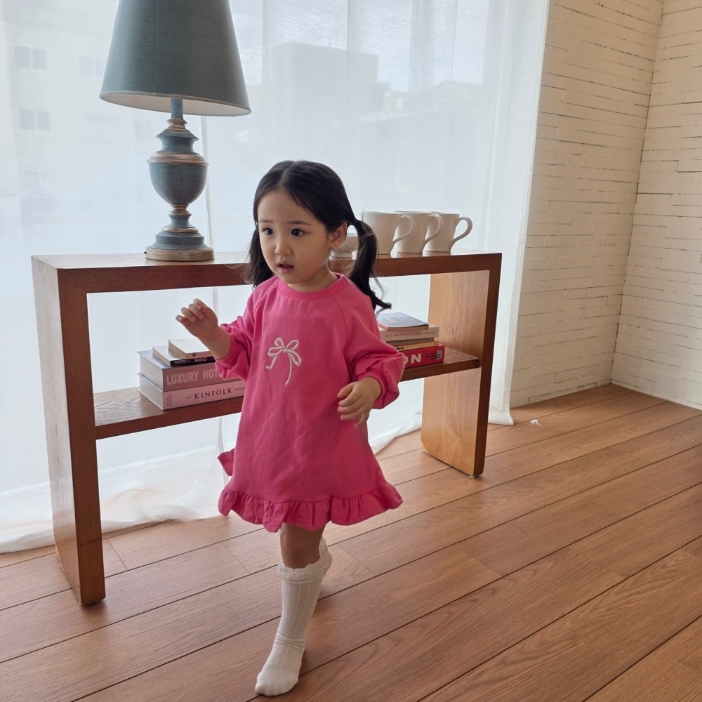 Color 春季荷葉長洋裝-細節圖2