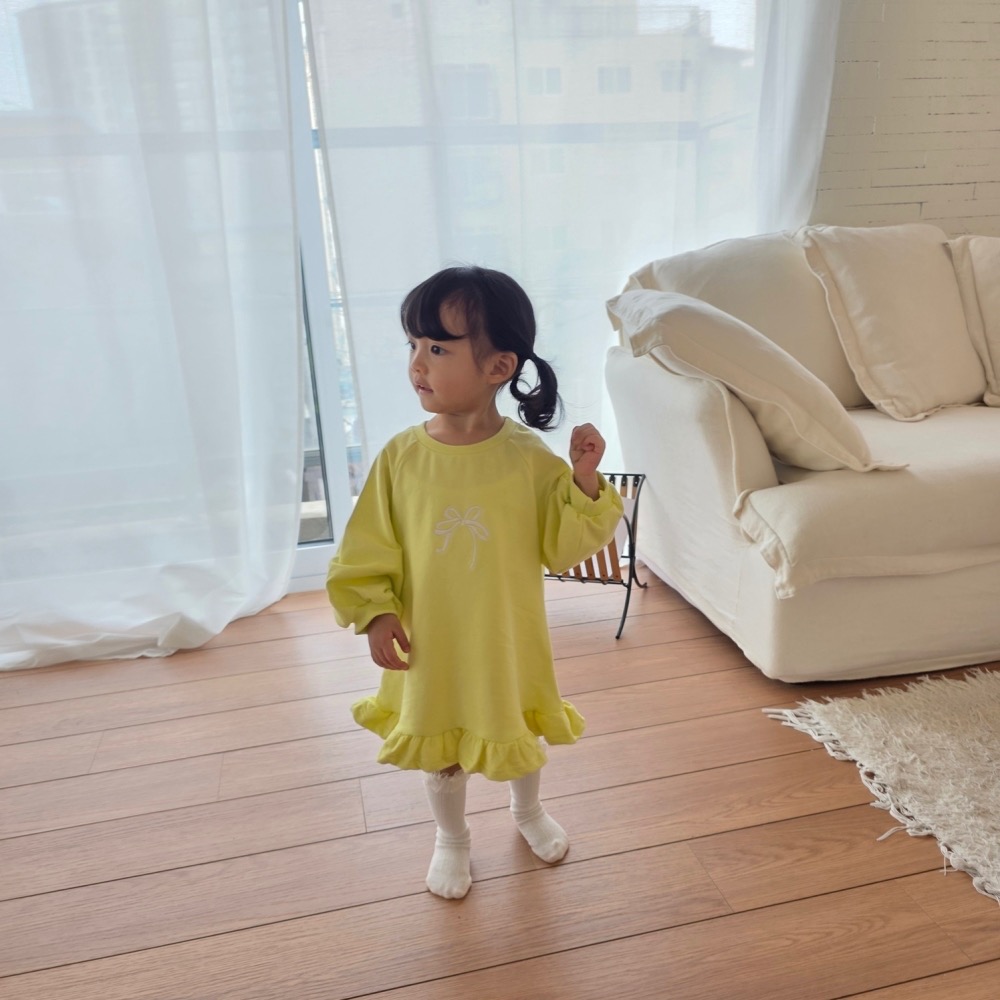 Color 春季荷葉長洋裝-細節圖3