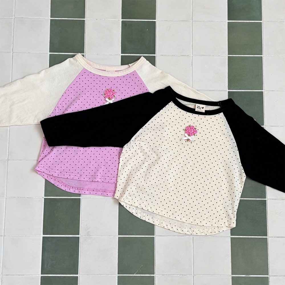 1Stlue 春季可愛小花點點上衣-細節圖7