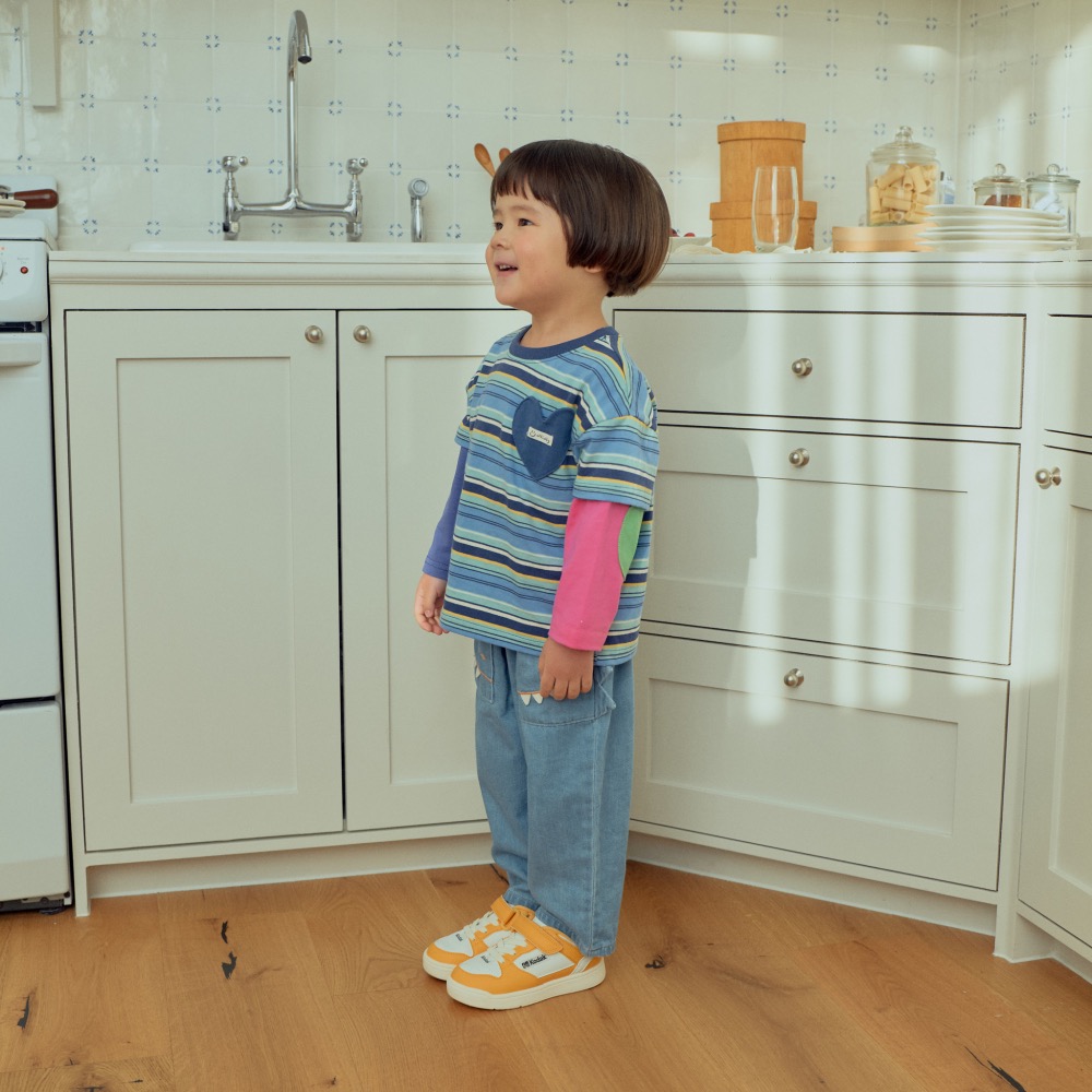 1stblue 春季愛心口袋條紋上衣-細節圖6