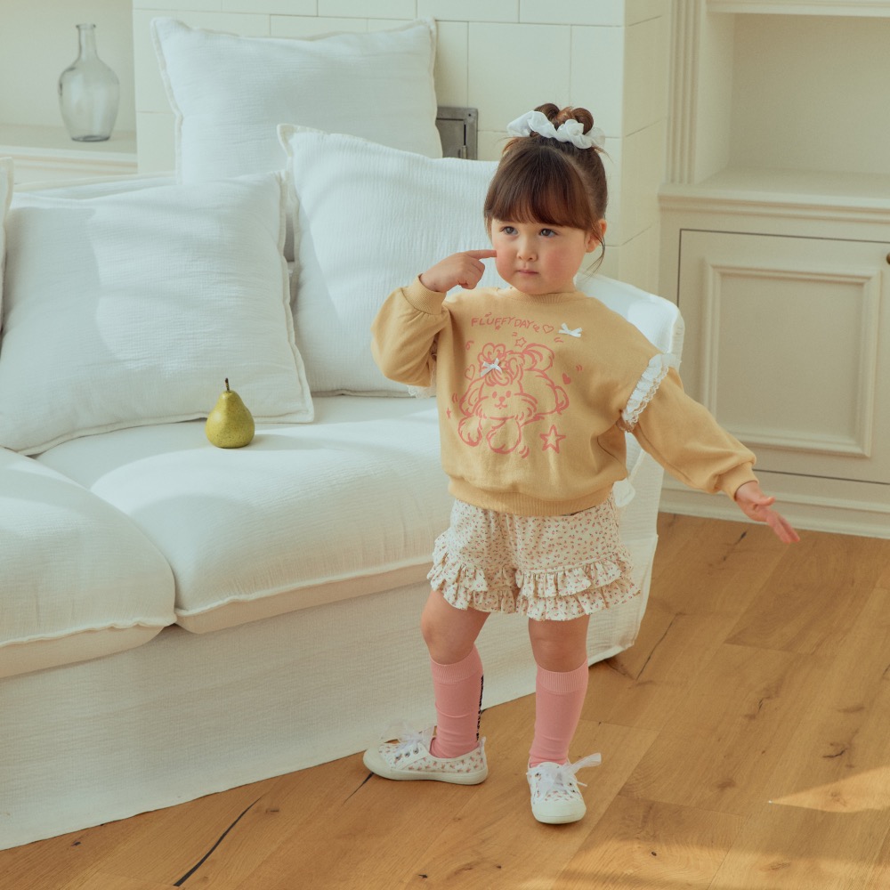 1stblue 春季小狗印花大學T-細節圖2