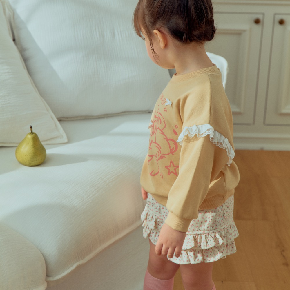 1stblue 春季小狗印花大學T-細節圖3