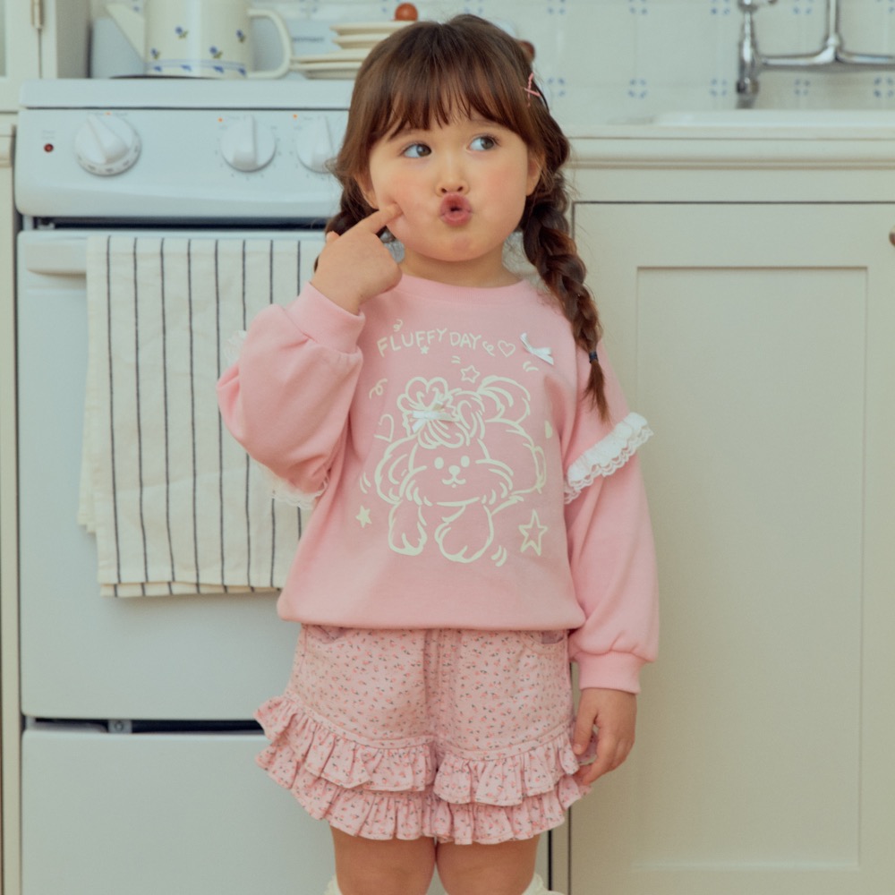 1stblue 春季小狗印花大學T-細節圖4