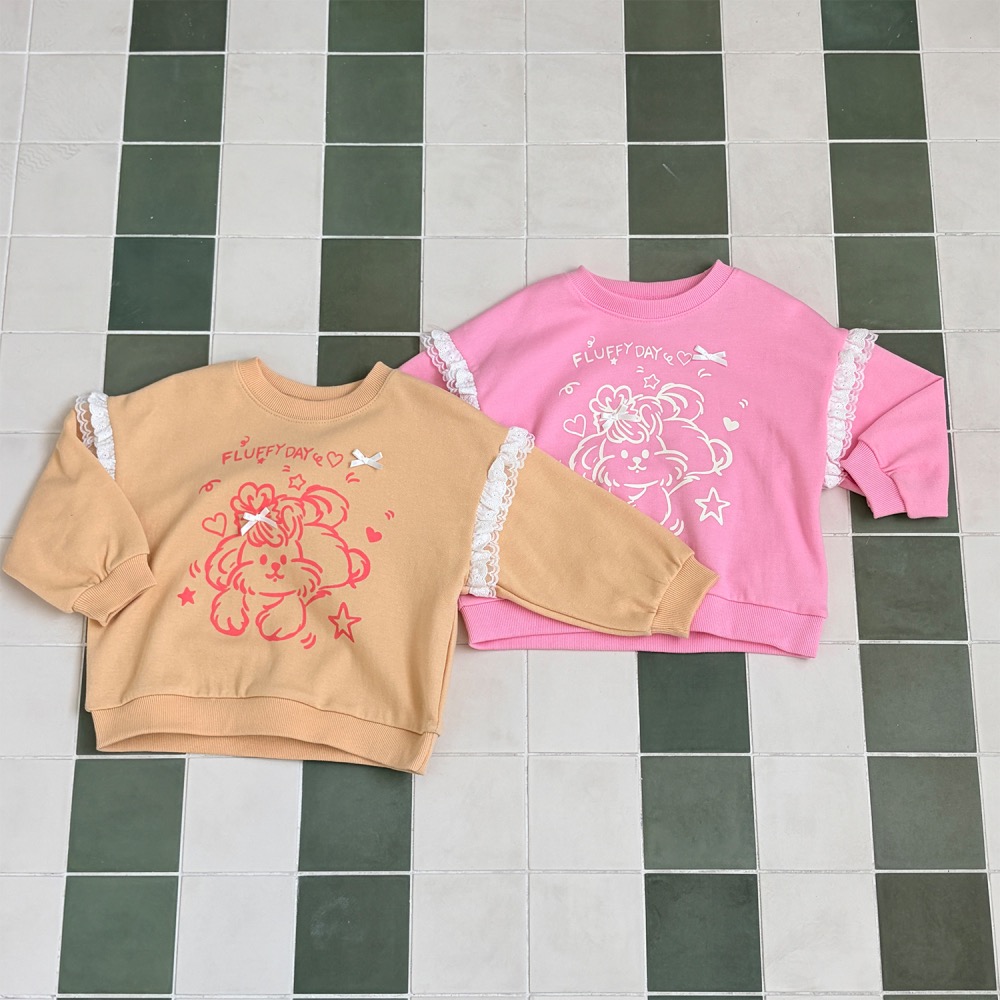 1stblue 春季小狗印花大學T-細節圖7