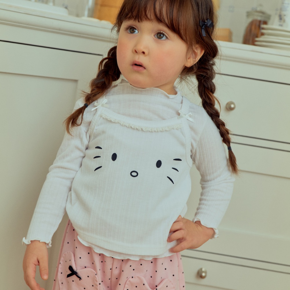 1stblue春季貓咪真兩件上衣-細節圖5