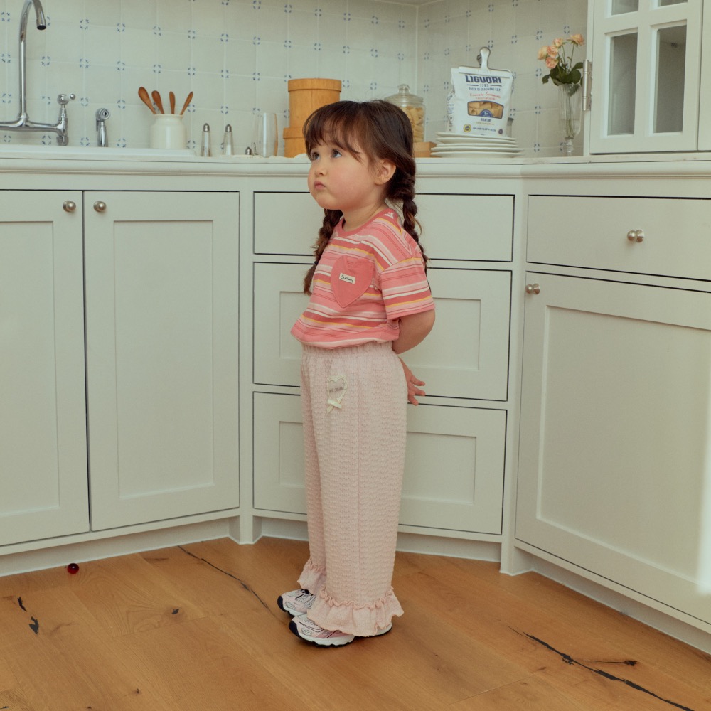 1stblue春季立體壓紋設計長褲-細節圖2