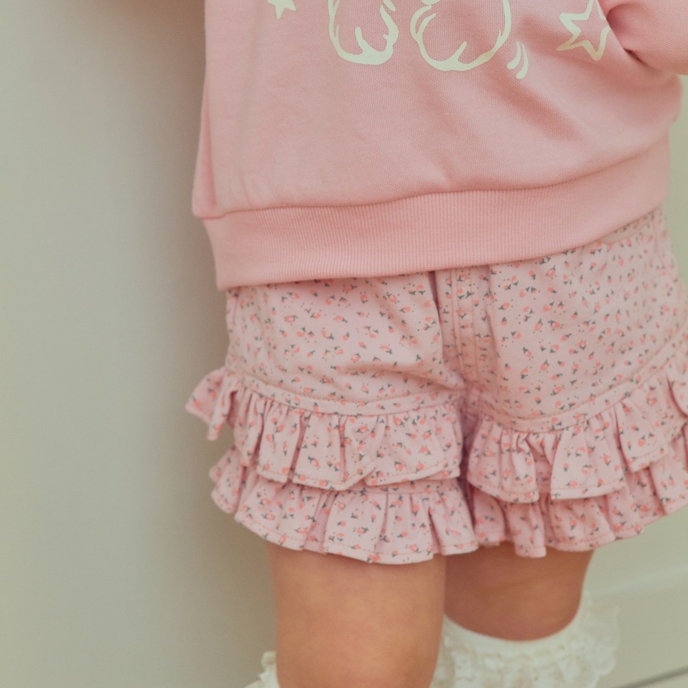 1stblue 春季碎花荷葉短褲-細節圖2