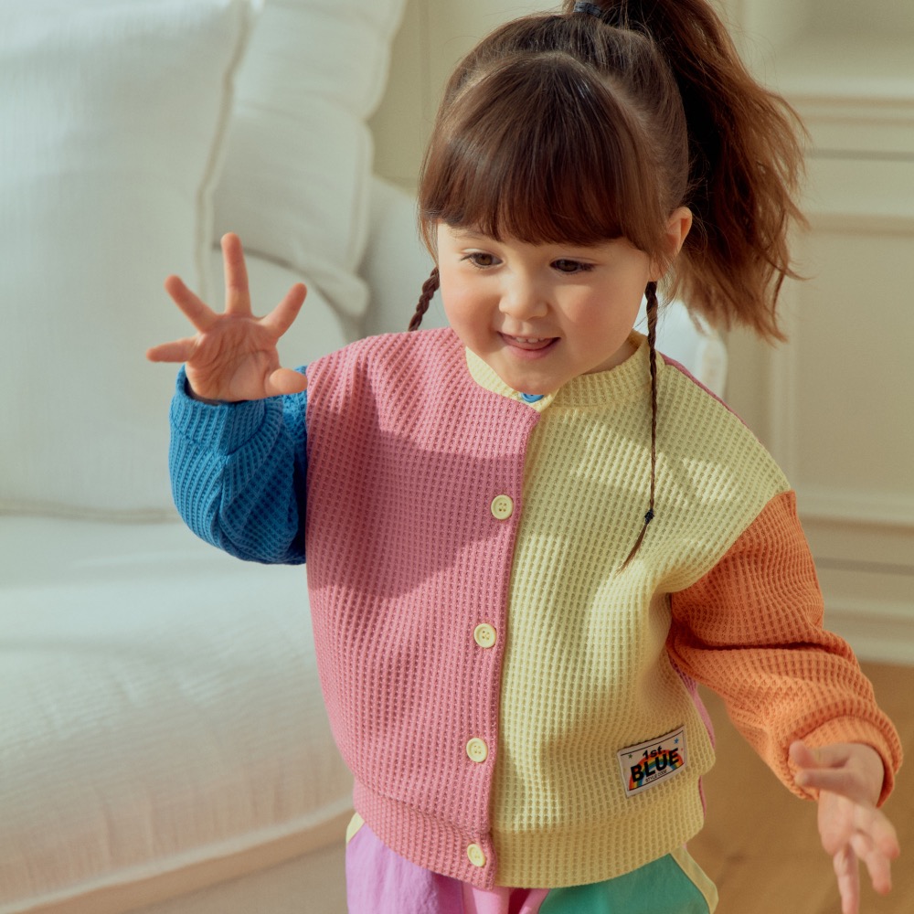 1stblue春季華夫格彩色外套上衣-細節圖6