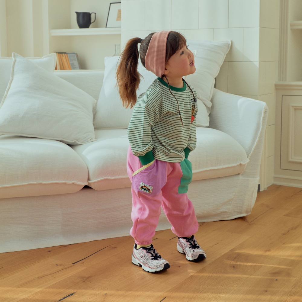 1stblue春季異材質棉質長褲-細節圖3