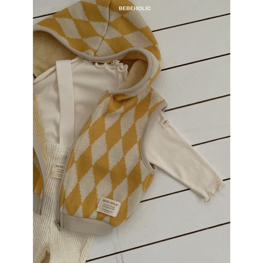 Bebe holic春季格紋連帽背心-細節圖3