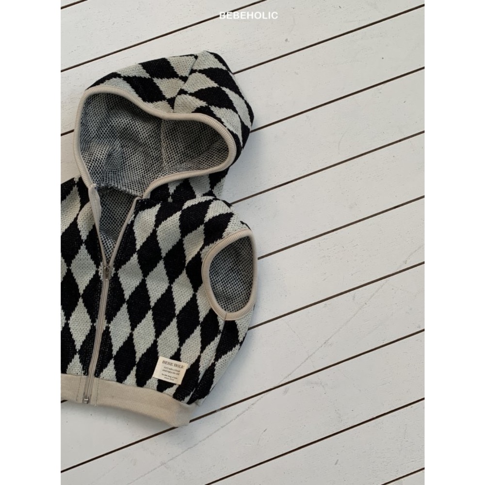 Bebe holic春季格紋連帽背心-細節圖8