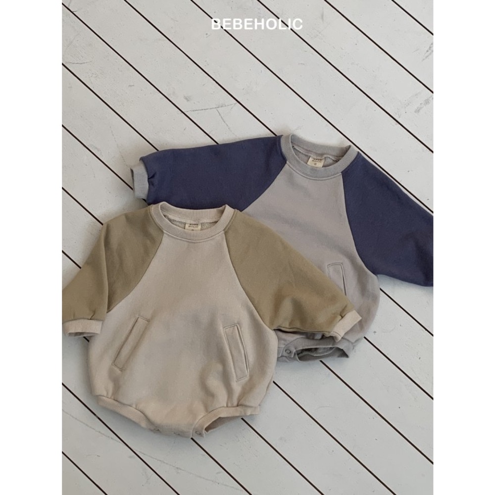 Bebe holic 春季撞色休閒包屁衣-細節圖2