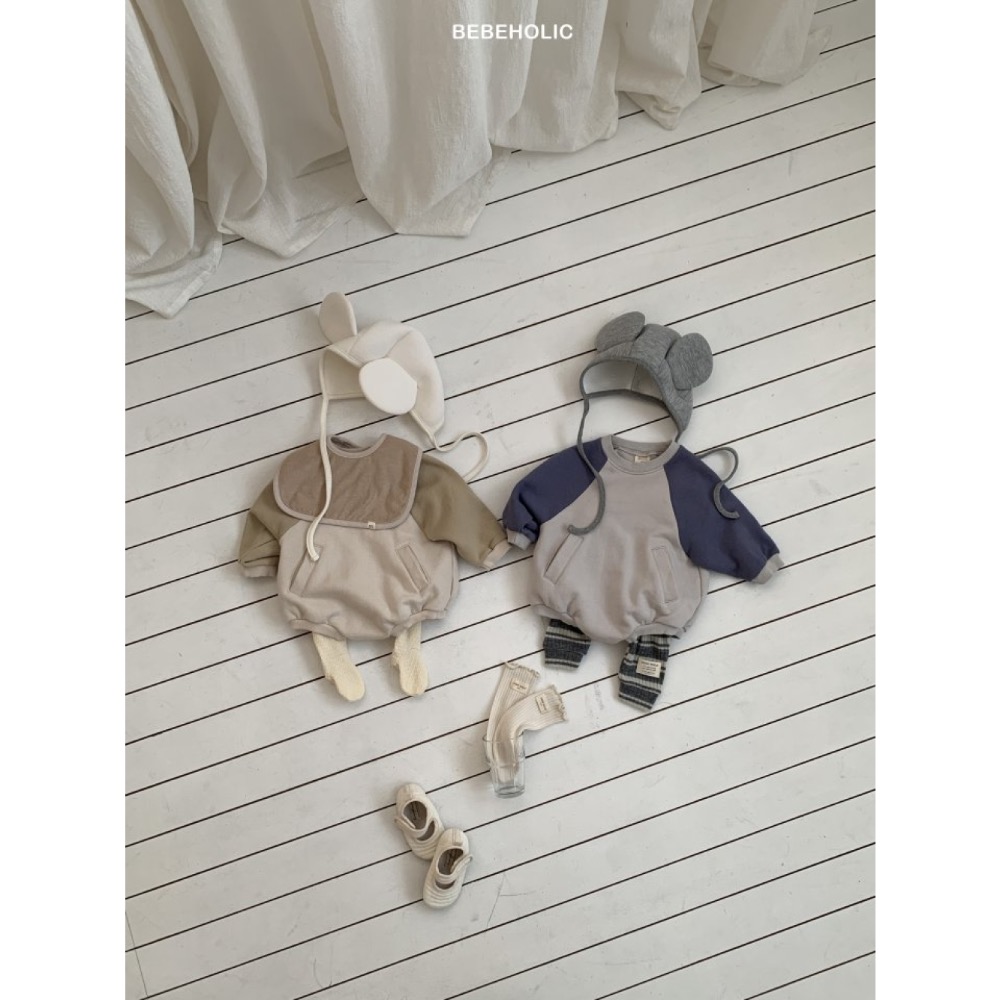 Bebe holic 春季撞色休閒包屁衣-細節圖3