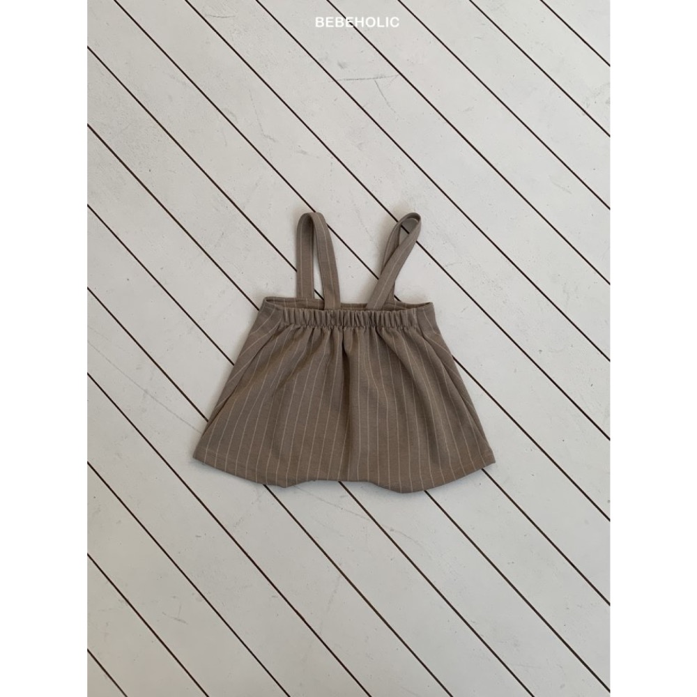 Bebe holic 春季氣質條紋吊帶褲-細節圖9