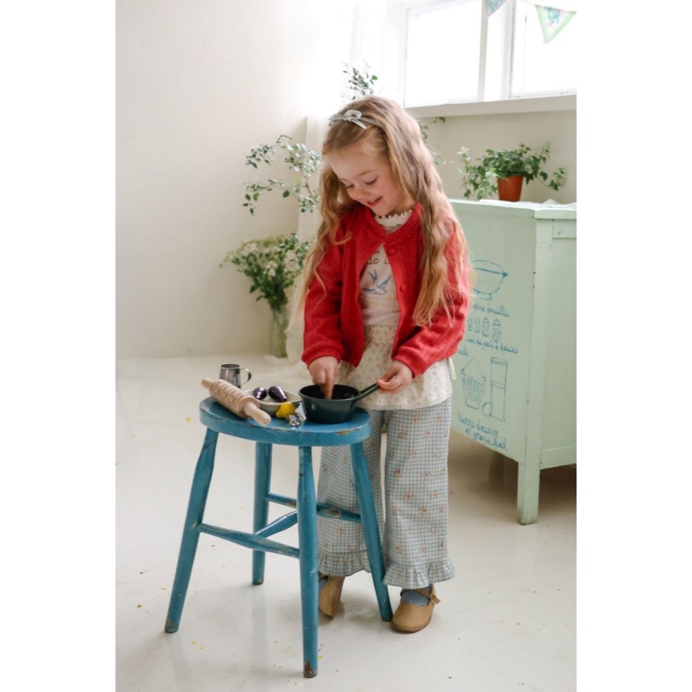 Flo 春季田野風碎花格子長褲-細節圖4