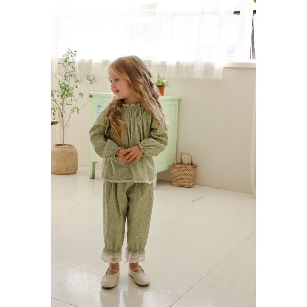 Flo 春季拼接布蕾絲長褲-細節圖6