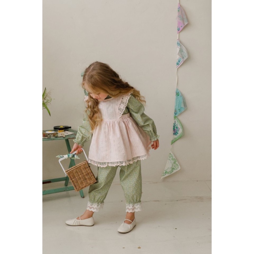 Flo 春季拼接布蕾絲長褲-細節圖7