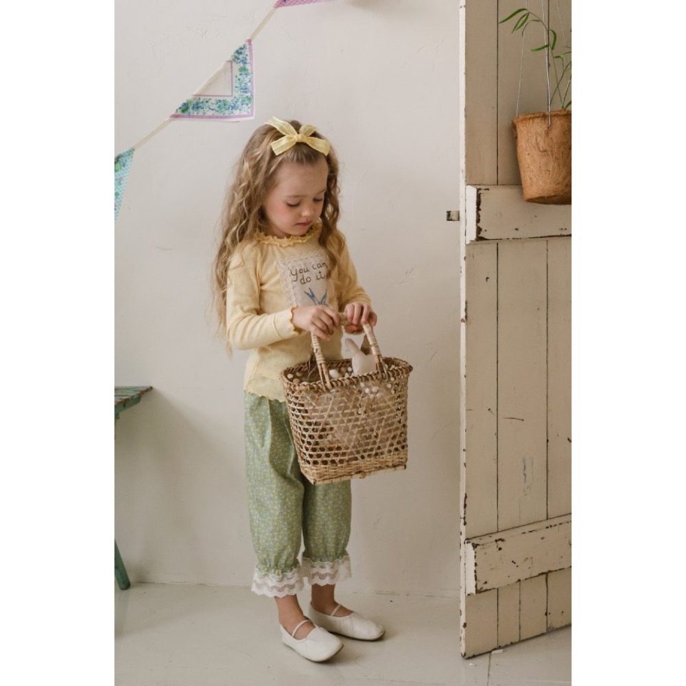 Flo 春季拼接布蕾絲長褲-細節圖8