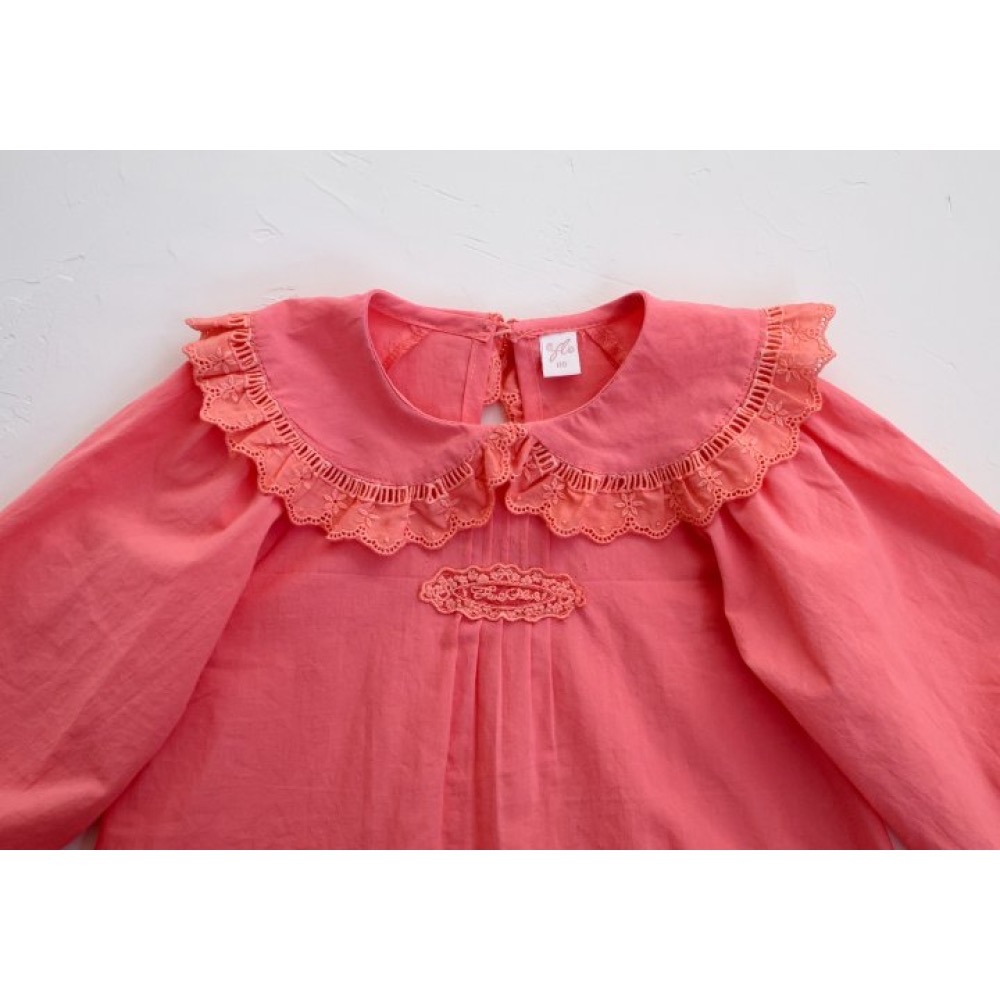 Flo 荷葉縮口襯衫上衣-細節圖5