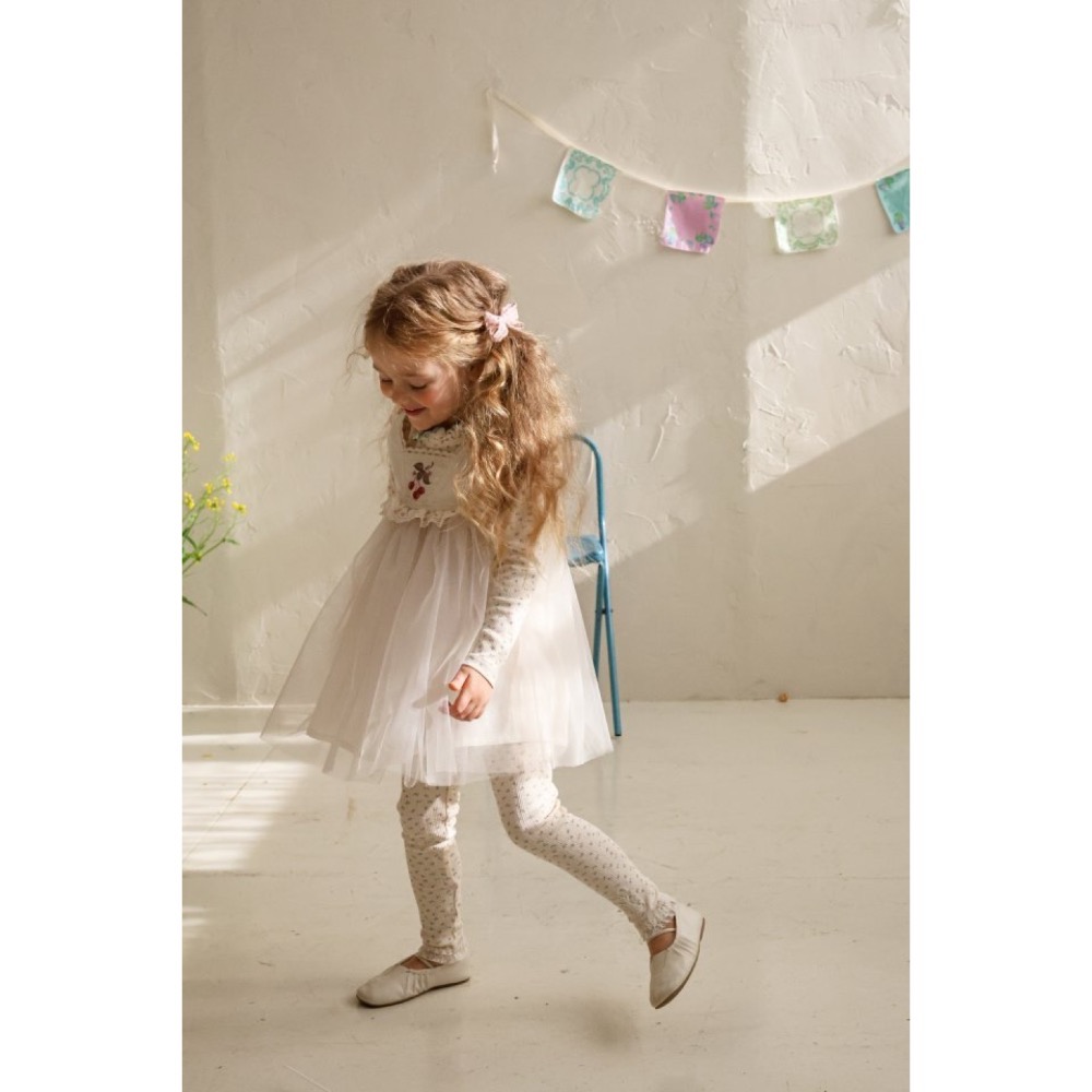 Flo 春季櫻桃紗裙洋裝-細節圖2