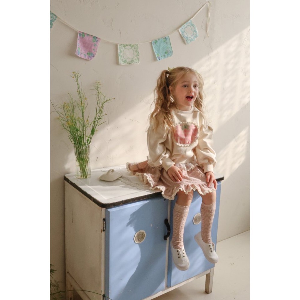 Flo 春季格子蕃茄大學T-細節圖3