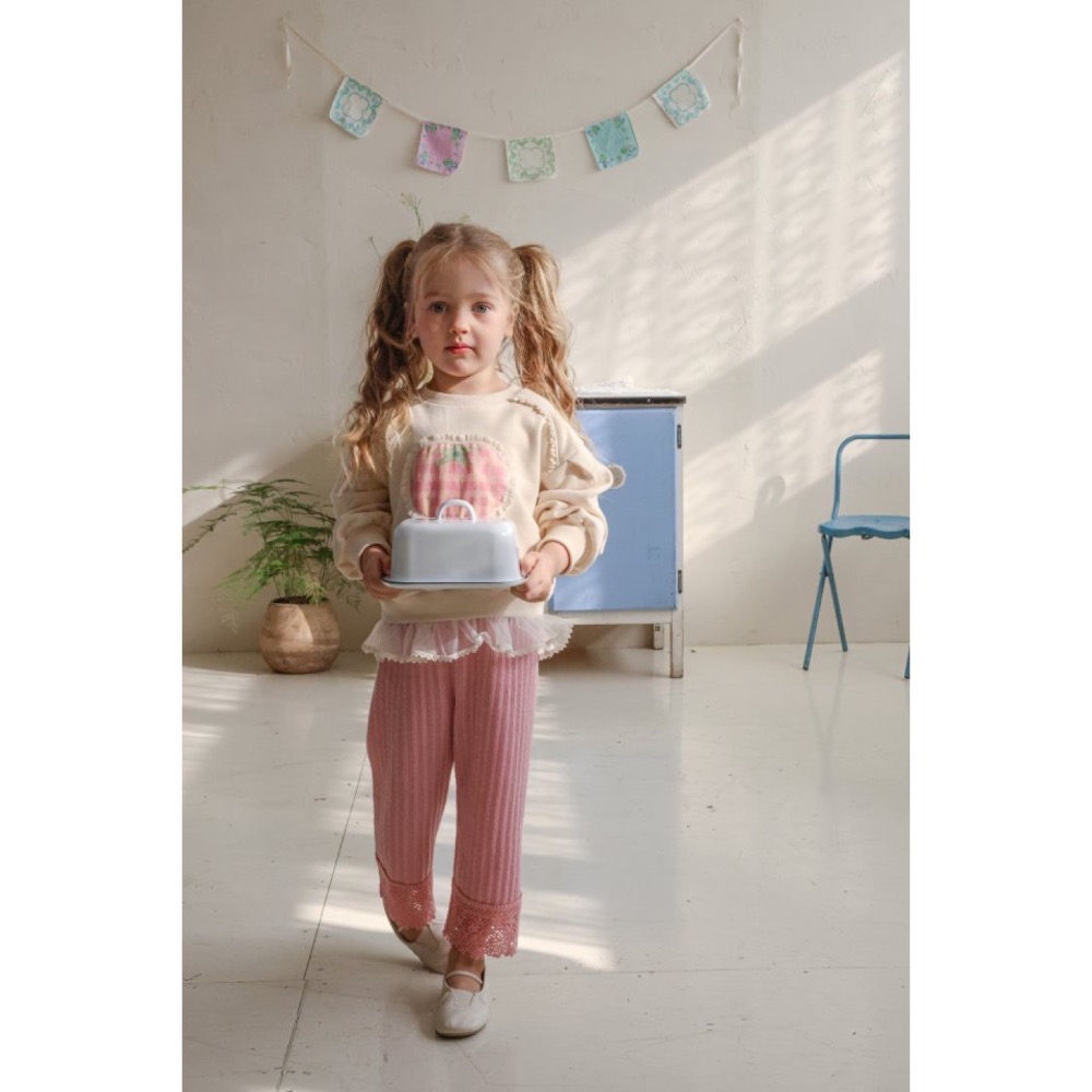 Flo 春季格子蕃茄大學T-細節圖4